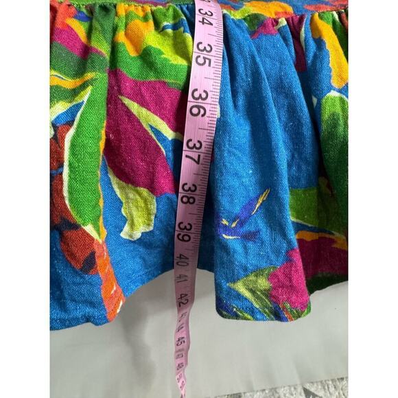 House‎ of Harlow Dress Tropical Milkmaid Summer Midi Maxi Blue Size S - Picture 12 of 12